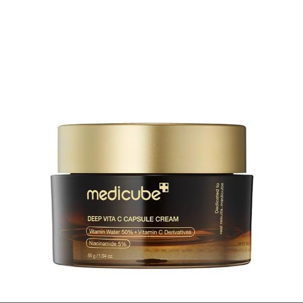 Medicube Crema Facial Iluminadora Deep Vita C Capsule Cream 55 gr con Agua de Vitamina 50% y Derivados de Vitamina C