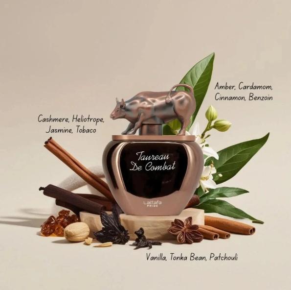 Lattafa Perfume Taureau de Combat EDP para Hombres y Mujeres 100 ml Fragancia Unisex de Alta Calidad
