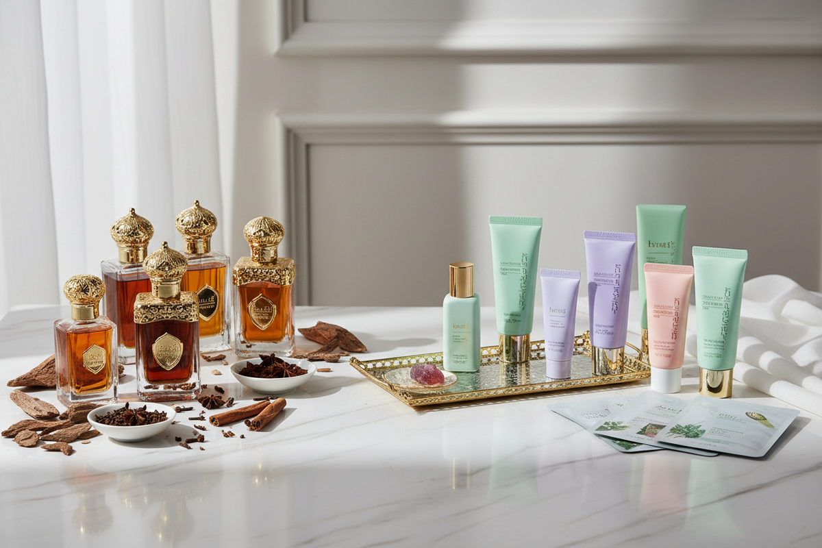 Perfumería árabe y cosmética coreana
